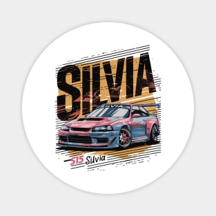 Silvia S15 Vintage Car Magnet